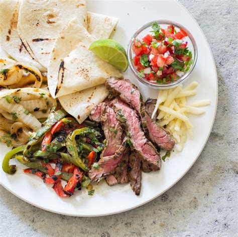 cooking beef fajitas on gas grill